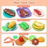 CUTE STONE Kids Play Kitchen Toy Accessories, Toddler Pretend Cooking Playset with Toys Cookware and Utensils, Toys Food for Cutting Play, Kids Cooking Set Education Learning Gift for Boys Girls view 3