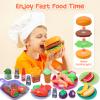 CUTE STONE Kids Play Kitchen Toy Accessories, Toddler Pretend Cooking Playset with Toys Cookware and Utensils, Toys Food for Cutting Play, Kids Cooking Set Education Learning Gift for Boys Girls view 4
