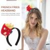Beaupretty French Fries Headband with Mini Stuffed Fries Doll 7.5 Inch Novelty Hair Accessory for Costume Party Halloween Carnival view 4