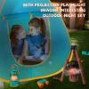 Qtioucp Kids Camping Set 50pcs with Tent & Space Projector Flashlight- Outdoor Campfire Toy Set for Toddlers Kids - Pretend Play Camp Gear Tools for Birthday Christmas view 2