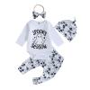 YINGISFITM My First/1st Halloween Baby Girl Boy Outfit Cutest Pumpkin Patch Ghost Romper Shirt Pants Fall Baby Clothes (Spooky season, 6-12 Months) view 1