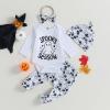 YINGISFITM My First/1st Halloween Baby Girl Boy Outfit Cutest Pumpkin Patch Ghost Romper Shirt Pants Fall Baby Clothes (Spooky season, 6-12 Months) view 2