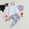 YINGISFITM My First/1st Halloween Baby Girl Boy Outfit Cutest Pumpkin Patch Ghost Romper Shirt Pants Fall Baby Clothes (Spooky season, 6-12 Months) view 4