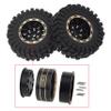MEUS RACING 1.2 Beadlock Wheels Tires Set Brass Rim for TRX4M SCX24 FCX24 AX24 1/24 1/18 RC Crawler Car, Negative -4mm, 77g/pc (Style A) view 2