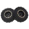 MEUS RACING 1.2 Beadlock Wheels Tires Set Brass Rim for TRX4M SCX24 FCX24 AX24 1/24 1/18 RC Crawler Car, Negative -4mm, 77g/pc (Style A) view 4