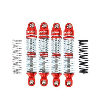 RCAWD 3 Types of Hardness Springs RC Shocks for TRAXXAS TRX4M Upgrades,for Defender & for Bronco Front Rear Shock Absorbers Damper 1/18 Parts #9764#97054-1#97074-1 Red