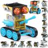Wesfuner 30-in-1 Solar Robot Kit - 243 Pieces, STEM Educational Building Set for Kids Aged 8-12, Science Experiment Gift for Birthdays (Blue) view 1