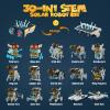 Wesfuner 30-in-1 Solar Robot Kit - 243 Pieces, STEM Educational Building Set for Kids Aged 8-12, Science Experiment Gift for Birthdays (Blue) view 3