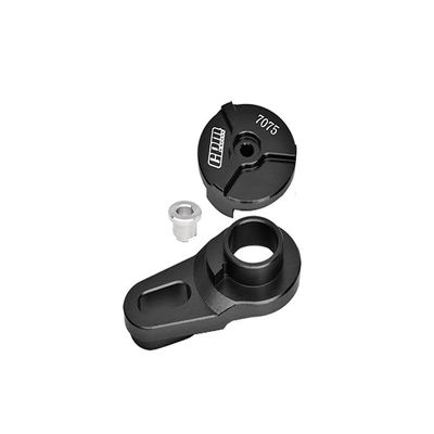 Aluminum 7075 Servo Saver Assembly 25T for LOSI 1:4 Promoto-MX Motorcycle Dirt Bike RTR LOS06000 LOS06002 Upgrades - Black