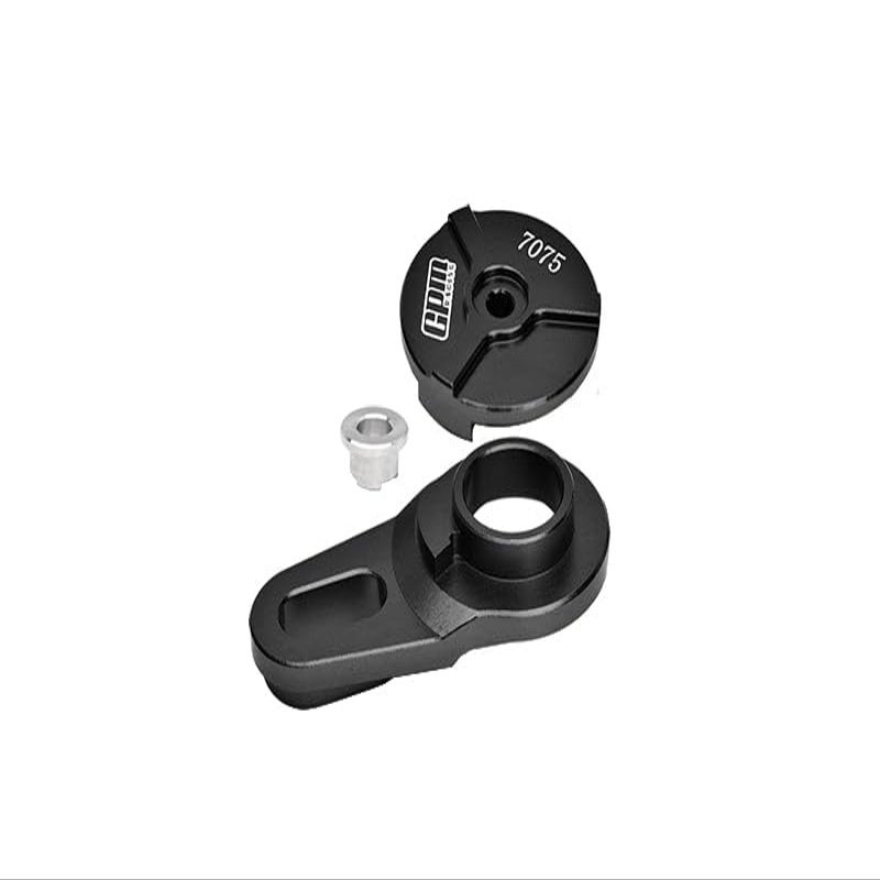Aluminum 7075 Servo Saver Assembly 25T for LOSI 1:4 Promoto-MX Motorcycle Dirt Bike RTR LOS06000 LOS06002 Upgrades - Black