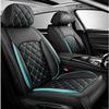 Car Seat Cover 5-Seats, for Lancia Dedra/Delta/Ypsilon/Kappa/Lybra/Prisma/Thema/Thesis/Y/Y10 Braun, Front and Rear Leather Seat All Weather Use Breathable Wear Resistant Waterproof (Color : Cream) view 2