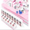 AzulHome Chinese Mahjong Game Set - 144 Large Melamine Mahjong Tiles(1.57'', Pink) with Storage Bag, 4 Dices, 80 Poker Chips, Professional Mahjong Set for Chinese, Pink view 2