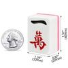 AzulHome Chinese Mahjong Game Set - 144 Large Melamine Mahjong Tiles(1.57'', Pink) with Storage Bag, 4 Dices, 80 Poker Chips, Professional Mahjong Set for Chinese, Pink view 3