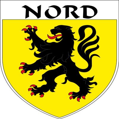 1 Large Nord Badge 9 x 8 cm Nord Department 59 Coat of Arms