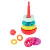 B. toys  Colorful Stacking Rings Teether  Sensory Baby Rattles  Soft Textured Toys for Teething  Rainbow Stackable Rings for Babies & Toddlers 6+ Months view 4