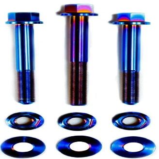 SpeedFactoy Titanium EG/EK/DC Engine Mount Hardware Kit - 3 pcs. - Burnt