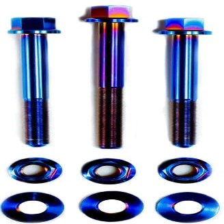 SpeedFactoy Titanium EG/EK/DC Engine Mount Hardware Kit - 3 pcs. - Burnt