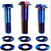 SpeedFactoy Titanium EG/EK/DC Engine Mount Hardware Kit - 3 pcs. - Burnt view 1