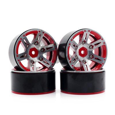 4PCS Metal Wheel Rim 1.9 Inch BEADLOCK for 1/10 RC Rock Crawler for Axial SCX10 90046 AXI03007 for Tamiya CC01 D90 TF2 for for Traxxas TRX-4 Modification Accessories (Color : C)