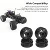 4PCS 1.9in RC Beadlock Wheels Rims for 1/10 RC Crawler Axial SCX10 Gen8 Gelande II Finder 2 (Hexagonal Star Style) view 3