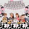 160 Pack Cow Print Party Supplies Cow Birthday Party Decorations Farm Barn Pink Cow Theme Party Tableware Set-Cow Print Plates and Napkins for Farm Theme Baby Shower Farm Party Supplies Serves 40 view 3