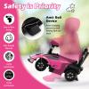Costzon Push Cars for Toddlers, 3 in 1 Licensed Lamborghini Stroller Sliding Walking Car w/Handle, Armrest Guardrail, Underneath Storage, Horn, Foot-to-Floor Ride On Toy for Boys Girls (Pink) view 3
