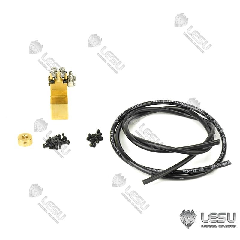 LESU 1Ch Hydraulic Reversing Valve Brass Without Oil Return Function for 1/14 RC Excavator a Dumper Truck