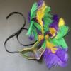 MASQ Masquerade Feather Mask Show Girl Mardi Gras Carnival Costume Cosplay dress up Party Wear (Mardi Gras) view 3