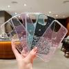 Rnrieyta Miagon Glitter Wallet Transparent Case for Samsung Galaxy A54 5G,Card Slot Bumper Slim Fit Bling Star Soft Cover with Cute Flower Card Holder,Green view 2