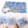 DIY Assembling Electric Trolley, Upgrade Toddler Puzzle Track Play Set with Vehicles, Rail Car Building Toys DIY Educational Toys Birthday Gift for Kids Ages 3-5 (25 PCS, Space) view 1