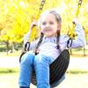 Dolibest Heavy Duty Swing Seat with 66 Chain and Carabiners, Comfortable and Durable Plastic Coated Swing Set Accessories Replacement for Outdoor Playground, Black view 2