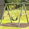 Dolibest Heavy Duty Swing Seat with 66 Chain and Carabiners, Comfortable and Durable Plastic Coated Swing Set Accessories Replacement for Outdoor Playground, Black view 3