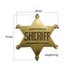2 Pcs Mental Western Sheriff Badge for Kids & Adults - Party Supplies, School Carnival Prizes, Cosplay Sheriff Badge Pin, Police Badges, Old West Prop view 4