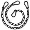 2 Pack Hanging Swing Chain with 4 Carabiners 25in, 660LB Capacity Heavy Duty Hammock Hardware Kit for Punching Bags, Swing Chairs, Indoor & Outdoor Gym (Black) view 1