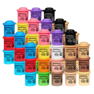 Colorations 36 Wheat & Gluten Free Variety Pack, 18 Colors, 2oz Each | Non-Toxic, Play Dough, Bulk Set, Sensory Kit, Party Favors, Classroom Pack