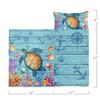Datura home Nap Mat -Turtle Sleeping Bag with Removable Pillow - Daycare and Sleepovers Preschool Kindergarten Bedding Set for Kids Toddler Boys Girls(Turtle2 Standard) view 2