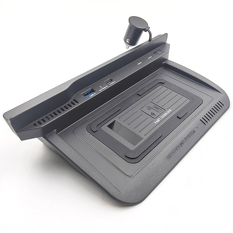 Car Qi Wireless Charger Compatible with Nissan Rogue 2021 2022 2023 Accessories 15w Fast Phone Charging Plate Adapter Interior Auto Parts