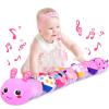 Baby Toys 0 to 12 Months, Musical Stuffed Animal Toys for 0-3-6-12 Months, Soft Sensory Toys with Crinkle and Rattles, Infant Tummy Time Toys for Newborn Boys Girls (Pink, Green) view 2