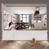 AOURMKOOP 197 Inch Extra Wide Retractable Baby Gate,Mesh Large Baby Gate or Mesh Pet Dog Gate, Opening Wide Extra Long Child Safety Gate for Indoor, Outdoor, Stairs, DeckWhite,33"x197") view 1
