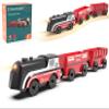 Battery Operated Train for Wooden Track, Motorized Train for Toddlers 3+ Years Old, 3Pcs Trains Toy Set Electric Trains Compatible with Thomas, Brio, Chuggington, Melissa and Doug view 1