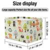 YoCosy Large Storage Baskets for Organizing Shelves Green Cute Jungle Animal Owl Fox Foldable Cube Storage Bins with Handles Rectangle Fabric Closet Organizers for Home Toys Clothes, 1 Pack view 2