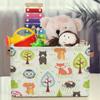 YoCosy Large Storage Baskets for Organizing Shelves Green Cute Jungle Animal Owl Fox Foldable Cube Storage Bins with Handles Rectangle Fabric Closet Organizers for Home Toys Clothes, 1 Pack view 4