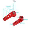 4PCS RC 25T Servo Horn Aluminum Servo Arms for Futaba Savox Xcore MG995 MG996R MG946R Servo(Red Black) view 2