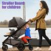 CozyGoo Universal Stroller Board, 2 in1 Sit and Stand Stroller Glider Board with Detachable Seat, Buggy Board Suitable for 99% of Strollers, for 2-6-year-old Children, Max Load 55lbs (Black) view 2