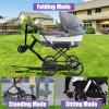 CozyGoo Universal Stroller Board, 2 in1 Sit and Stand Stroller Glider Board with Detachable Seat, Buggy Board Suitable for 99% of Strollers, for 2-6-year-old Children, Max Load 55lbs (Black) view 3