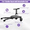 CozyGoo Universal Stroller Board, 2 in1 Sit and Stand Stroller Glider Board with Detachable Seat, Buggy Board Suitable for 99% of Strollers, for 2-6-year-old Children, Max Load 55lbs (Black) view 4