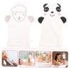 2Pcs bath gloves baby bath baby scrubber bath brush body scrub mitt shower back scrubber mittens kids bath wash gloves bathing gloves clean Accessories cotton white newborn view 3