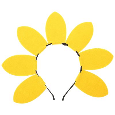 Amosfun Sunflower Headband - Yellow Costume Headwear, Plastic Sunflower Headband for Women, Girls Hair Hoop for Party, Carnival, Birthday, Halloween, Fancy Dress, Cosplay, Stage Performance
