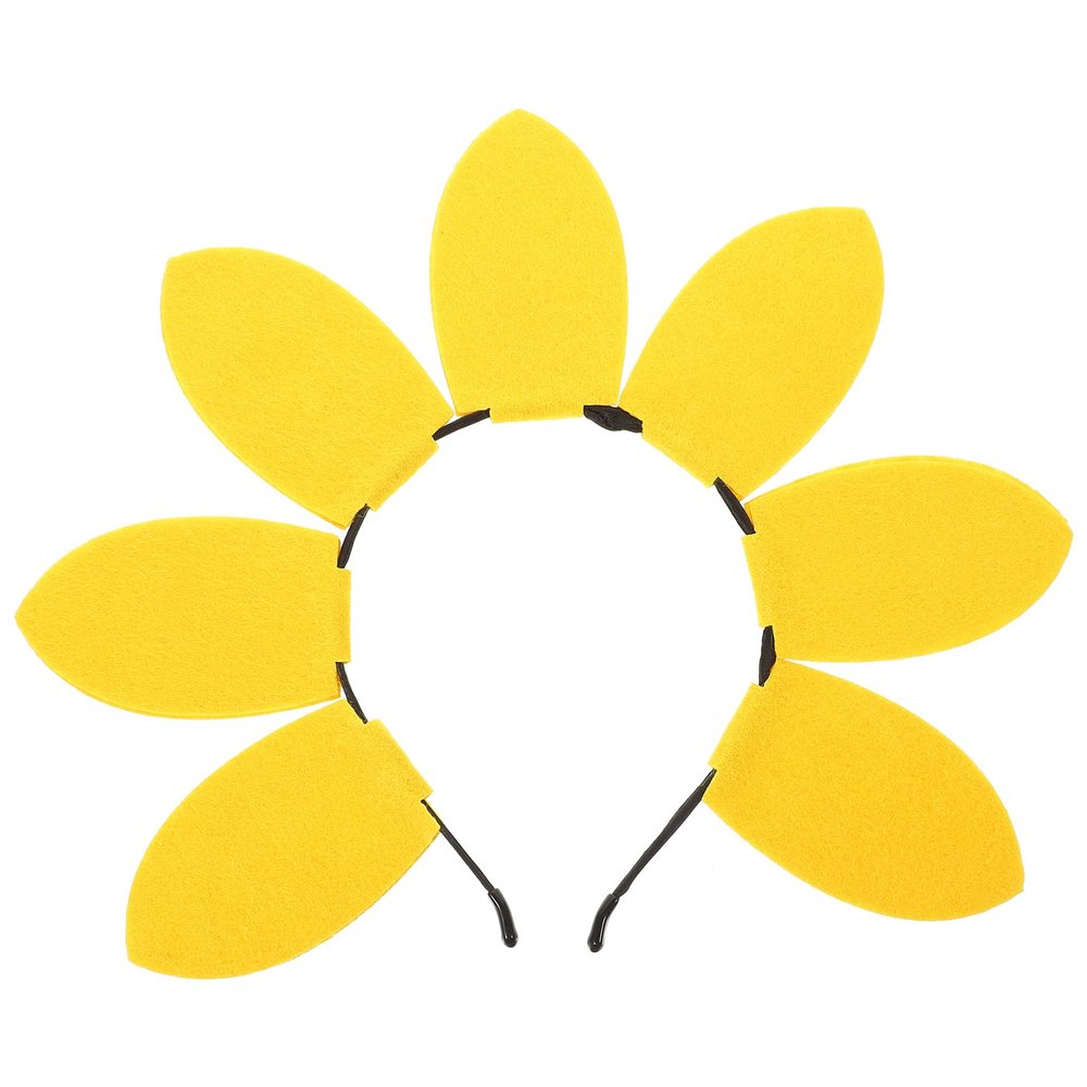Amosfun Sunflower Headband - Yellow Costume Headwear, Plastic Sunflower Headband for Women, Girls Hair Hoop for Party, Carnival, Birthday, Halloween, Fancy Dress, Cosplay, Stage Performance
