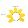 Amosfun Sunflower Headband - Yellow Costume Headwear, Plastic Sunflower Headband for Women, Girls Hair Hoop for Party, Carnival, Birthday, Halloween, Fancy Dress, Cosplay, Stage Performance view 2